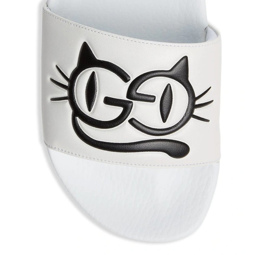 Gucci Cat Logo Pursuit Slip On Slide Sandal - Picture 4 of 15